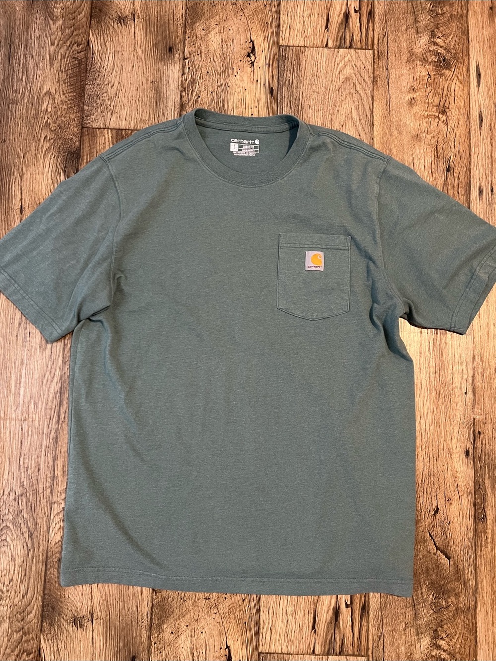Carhartt Short Sleeve Pocket Tee in Heather Green